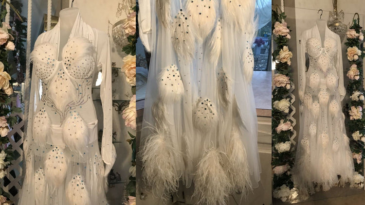 Ballroom Dresses with Feathers