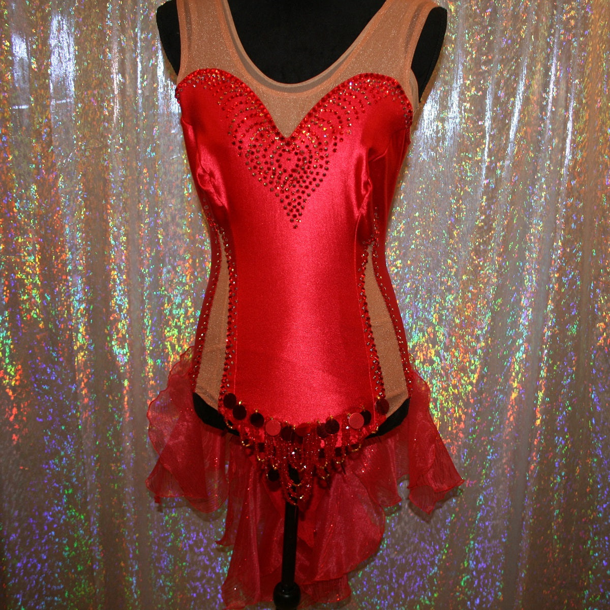 Red Latin-Rhythm-Tango Converta Dress-Amaryllis